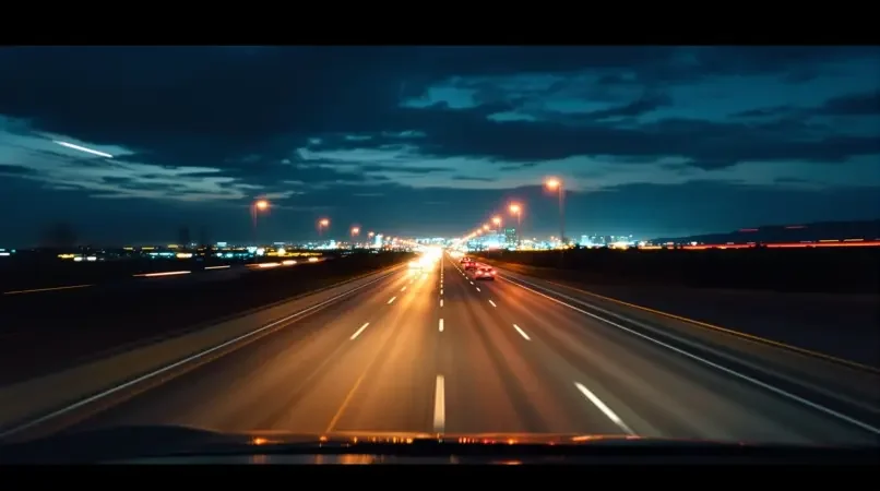 夜晚公路的自驾片段（潮流短片）视频封面